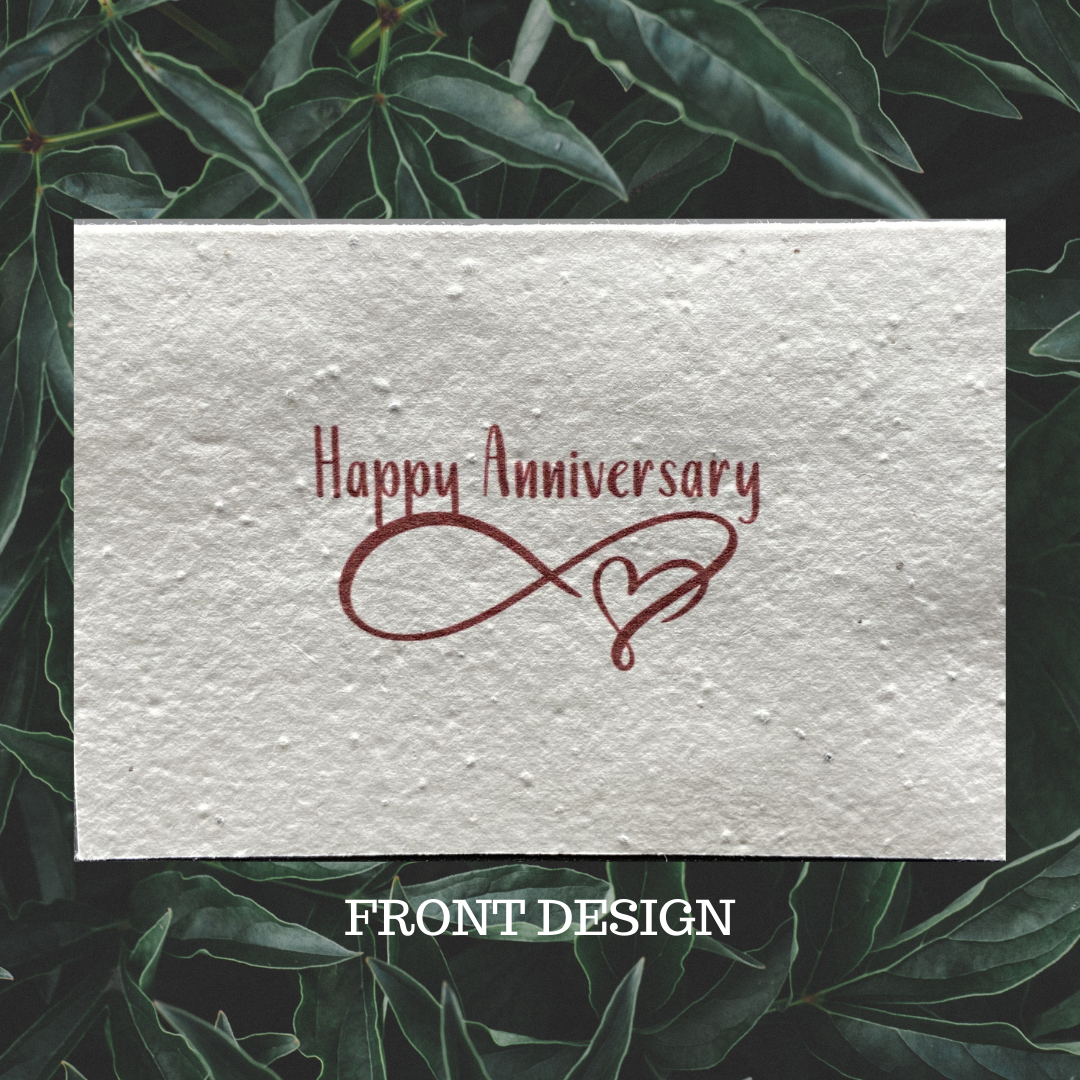 Plantable Happy Anniversary Card - Infinity Love