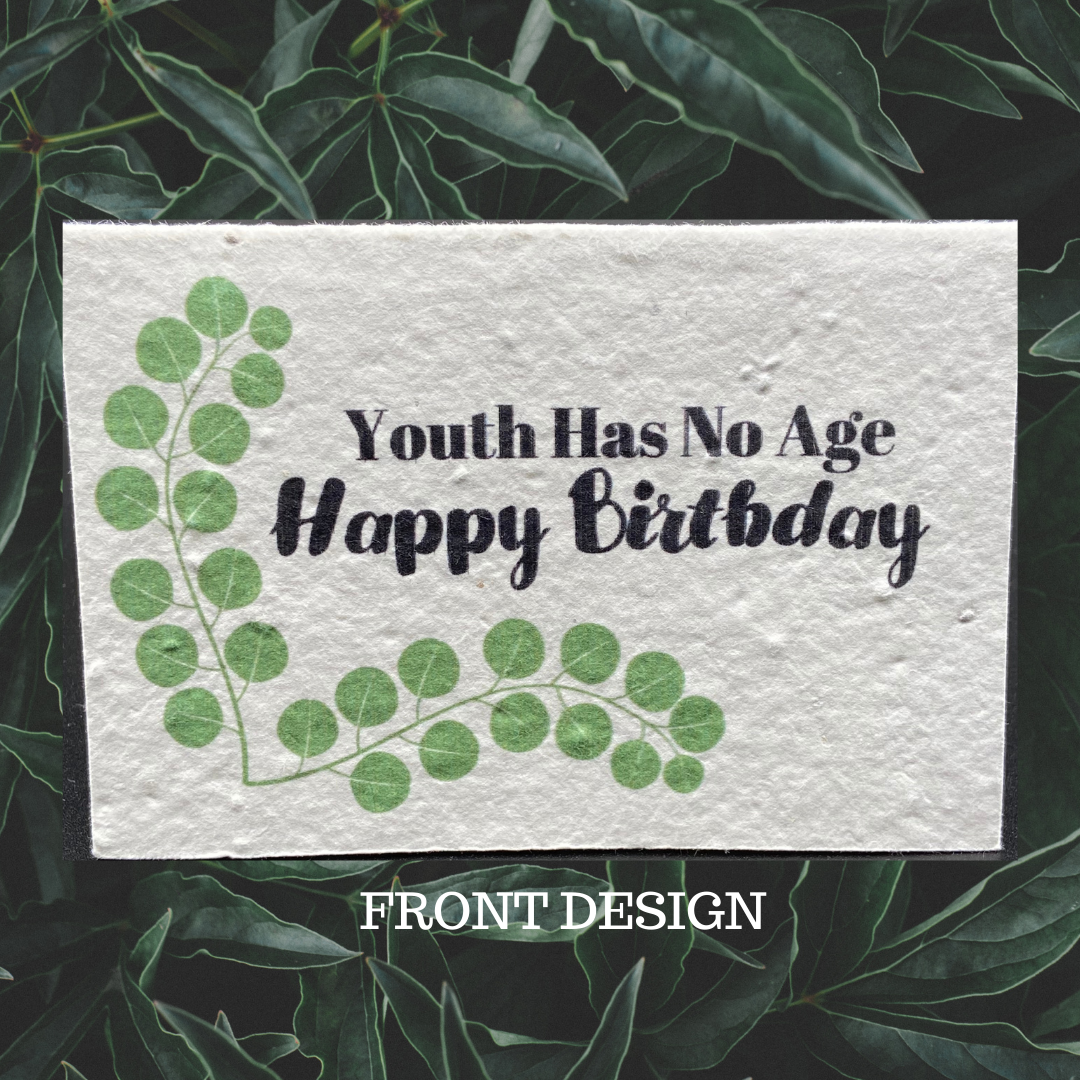 Plantable Happy Birthday Card - Leaves